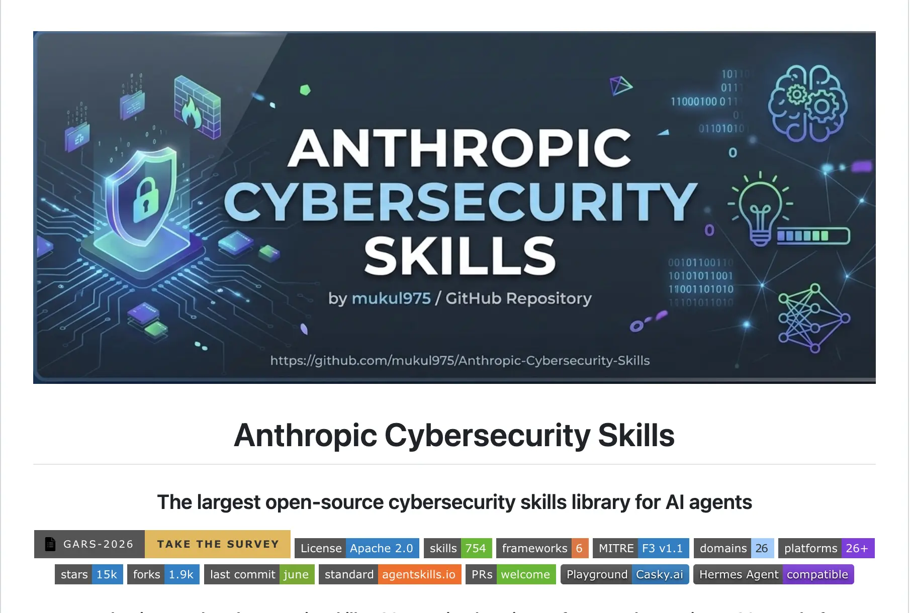 Anthropic Cybersecurity Skills Repo